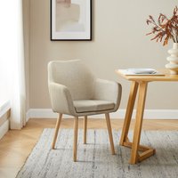 SalesFever Armlehnstuhl "Komfortabler Esszimmerstuhl mit Stil" () Stuhlbeine aus massivem Eichenholz von Salesfever