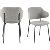 SalesFever Armlehnstuhl "Komfortabler Esszimmerstuhl mit Stil" (Set) 2 Stk.2er Set: Design-Gestell mit ausgestellten Armlehnen von Salesfever