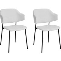 SalesFever Armlehnstuhl "Komfortabler Esszimmerstuhl mit Stil" (Set) 2 Stk.2er Set: Design-Gestell mit ausgestellten Armlehnen von Salesfever