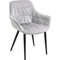 SalesFever Armlehnstuhl "Stilvoller Esszimmerstuhl für Komfort" () Esszimmerstuhl, Wabensteppung aussen, Quersteppung innen, Metallfüße von Salesfever