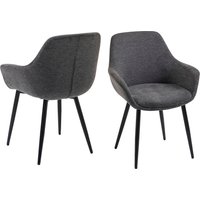 SalesFever Armlehnstuhl "Komfortabler Esszimmerstuhl zum Relaxen", (Set), 2 St., Strukturstoff von Salesfever