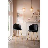 SalesFever Barhocker "Clam", (Set, 2er Set), extravagantes Muscheldesign von Salesfever