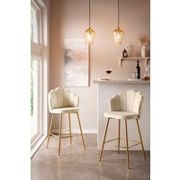 SalesFever Barhocker "Clam", (Set, 2er Set), extravagantes Muscheldesign von Salesfever