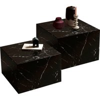 SalesFever Couchtisch "Almeria Bestelltisch", (Set, 2 St., 2er Set), quadratisch, in Marmoroptik foliert von Salesfever