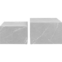 SalesFever Couchtisch "Almeria Bestelltisch", (Set, 2 St., 2er Set), quadratisch, in Marmoroptik foliert von Salesfever