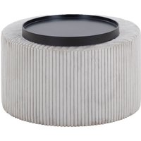 SalesFever Couchtisch "Coffeetable für gemütliche Abende" Bezug in moderner Cord-Optik von Salesfever