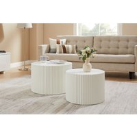 SalesFever Couchtisch "New Orleans stilvoller Couchtisch" Set, 2 Stk. tlg. mit umlaufender Rillenstruktur von Salesfever