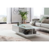 SalesFever Couchtisch "im minimalistischen Stil" Elegante Tischplatte aus robustem Kristallglas von Salesfever