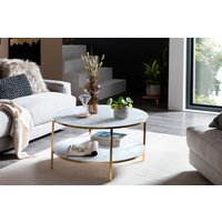 SalesFever Couchtisch "Caorle Coffeetable im minimalistischen Stil" Eleganz trifft Stil: Tischplatten in Marmoroptik von Salesfever