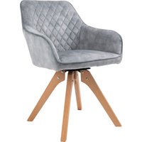 SalesFever Essgruppe "Eleganter Tisch inkl. Stühle" 5-teilige Samtverlours-Sitzgruppe, drehbare Stühle, 180cm Tischbreite von Salesfever