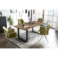 SalesFever Essgruppe "Stilvolle Sitzgruppe" Set, 5 Stk. tlg. 5-teiliges Set: Behandelte Tischplatte mit seidenmattem Finish von Salesfever