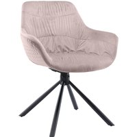 SalesFever Esszimmerstuhl "Rimini Armlehnstuhl: Sitzkomfort fürs Esszimmer" () 1 Stk.Esszimmersessel, Rückseite mit Wabensteppung,360 Drehfunktion von Salesfever