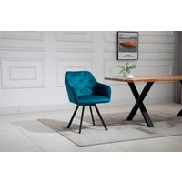 SalesFever Esszimmerstuhl "Toronto Stuhl - Stilvoller Armlehnstuhl mit Steppungen" () 1 Stk.Esszimmersessel, 360 Drehplatte unter der Sitzfläche von Salesfever