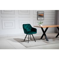 SalesFever Esszimmerstuhl "Toronto Stuhl - Stilvoller Armlehnstuhl mit Steppungen" () 1 Stk.Esszimmersessel, 360 Drehplatte unter der Sitzfläche von Salesfever