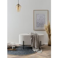 SalesFever Polsterhocker, mit Design-Gestell aus schwarzem Metall von Salesfever