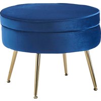 SalesFever Polsterhocker "Calm Gepolsterter Hocker mit Charme", mit hohem Sitzkissen von Salesfever