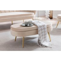SalesFever Polsterhocker "Clam", oval, Breite 99 cm von Salesfever