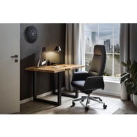 SalesFever Schreibtisch, echte Baumkante, Home office Laptoptisch von Salesfever