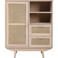 SalesFever Sideboard, Tür und Schubladenfronten aus Rattangeflecht, Wiener Geflecht von Salesfever