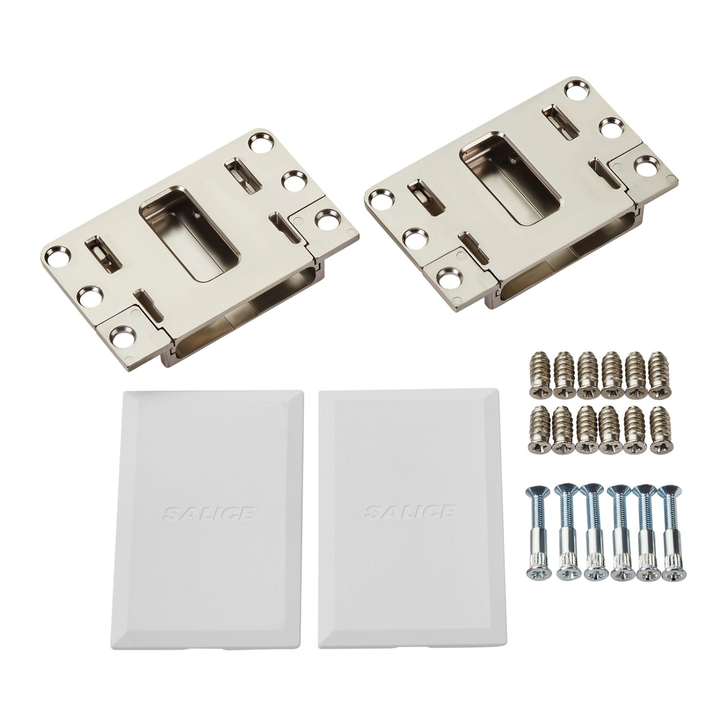 SALICE 1 Paar Conecta Aufnahmetaschen 134937 Nickel Matt für Seitenstärke Mindestens 25 mm SALICE 1 Paar Conecta Aufnahmetaschen 134937 Nickel Matt für Seitenstärke Mindestens 25 mm von Salice