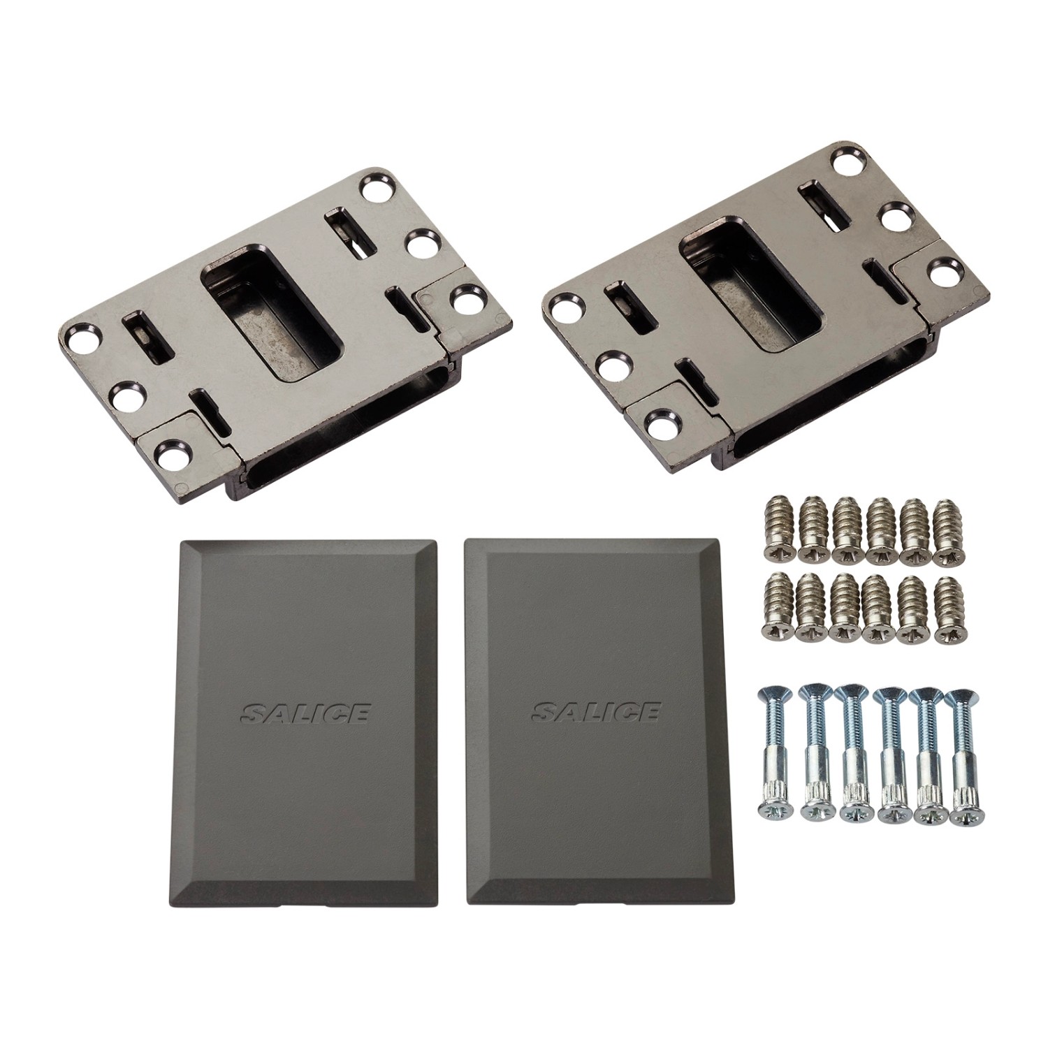 SALICE 1 Paar Conecta Aufnahmetaschen 134938 Titanium für Seitenstärke Mindestens 25 mm SALICE 1 Paar Conecta Aufnahmetaschen 134938 Titanium für Seitenstärke Mindestens 25 mm von Salice