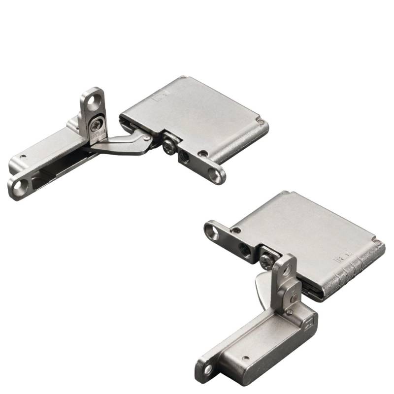 SALICE AIR Scharnier Nickel Matt 105 Grad Set mit Dämpfung für Schwere Holztüren Bis 25 Kg von Salice