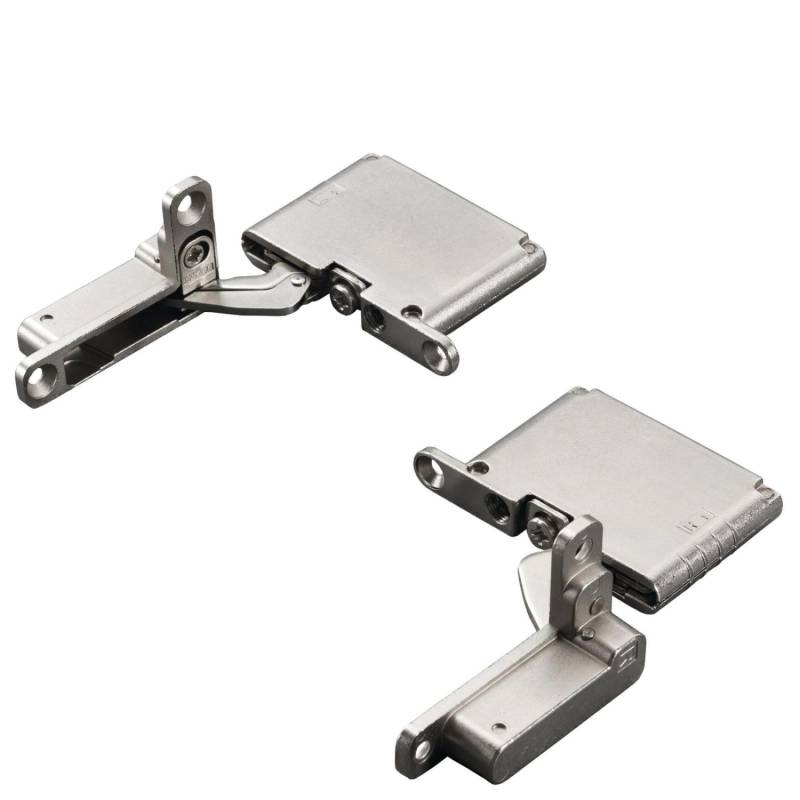 SALICE AIR Scharnier Nickel Matt 105 Grad Set mit Push Open für Schwere Holztüren Bis 25 Kg von Salice