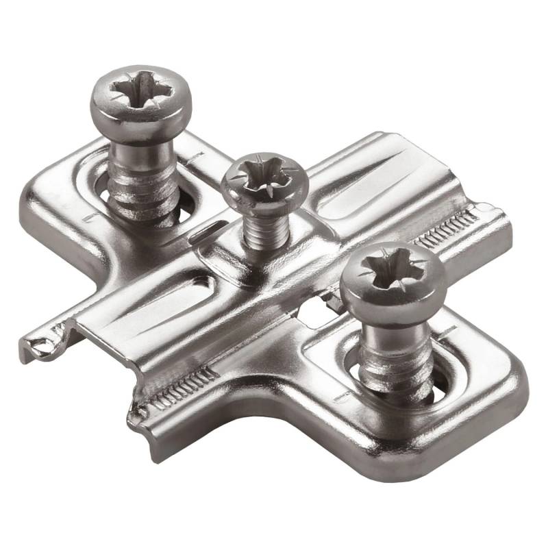 SALICE Kreuzmontageplatte Serie 200 H3 Langloch mit Euroschrauben Nickel Matt SALICE Kreuzmontageplatte Serie 200 H3 Langloch mit Euroschrauben Nickel Matt von Salice