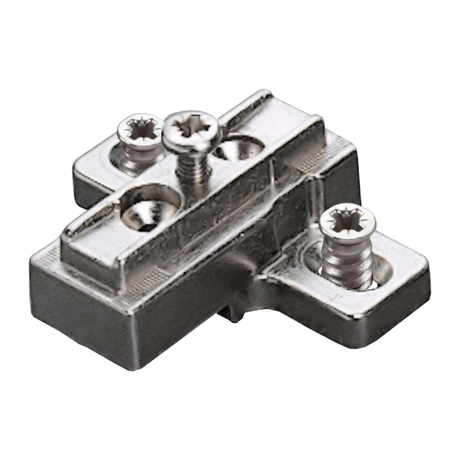 SALICE Kreuzmontageplatte für Stollenscharnier H9 Langloch mit Euroschrauben Nickel Matt SALICE Kreuzmontageplatte für Stollenscharnier H9 Langloch mit Euroschrauben Nickel Matt von Salice