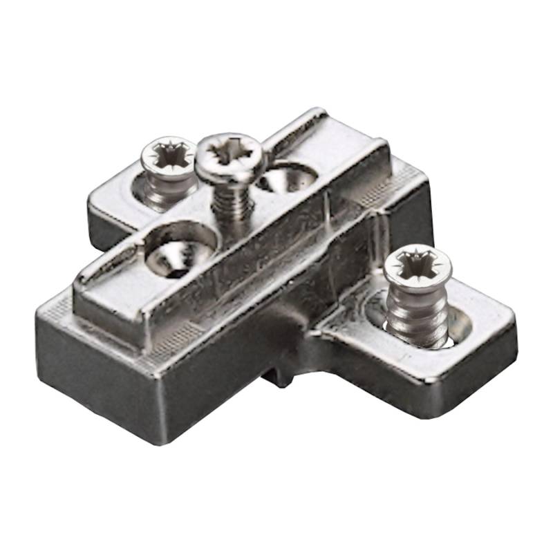 SALICE Kreuzmontageplatte für Stollenscharnier H9 Langloch mit Euroschrauben Nickel Matt SALICE Kreuzmontageplatte für Stollenscharnier H9 Langloch mit Euroschrauben Nickel Matt von Salice