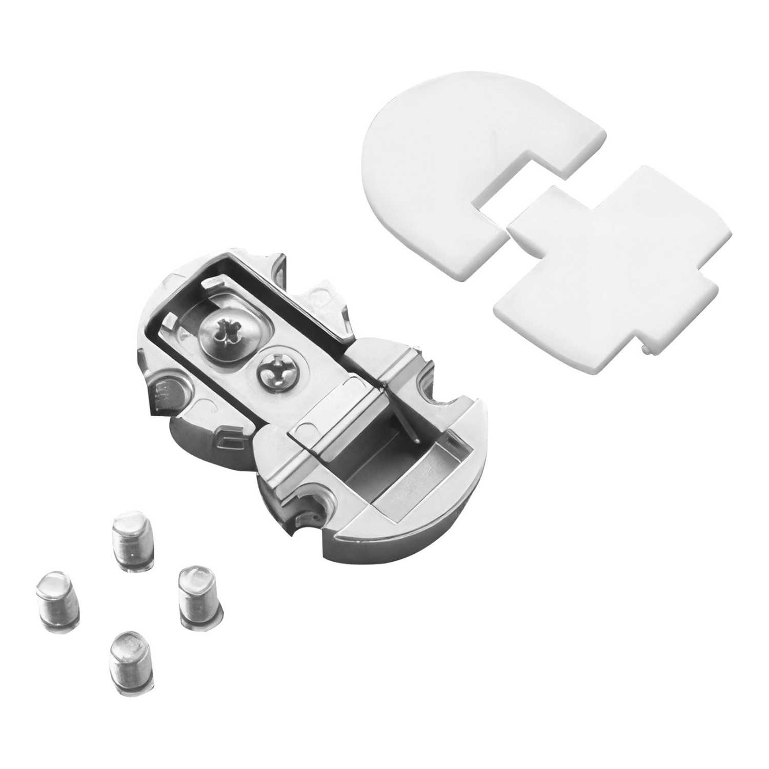 SALICE Pacta Mittelscharnier mit Abdeckplatte Weiß für Breite Möbelklappen SALICE Pacta Mittelscharnier mit Abdeckplatte Weiß für Breite Möbelklappen von Salice