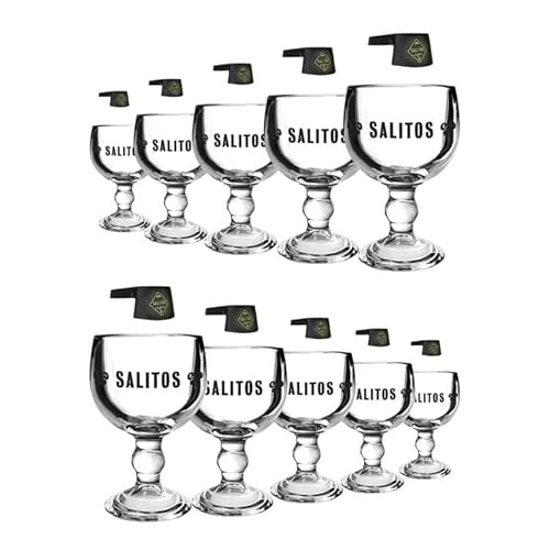 Salitos Salrita Cocktail-Gläser 10er Set inkl. 10x Flaschenhalterung Kelchglas für Cocktails von Salitos