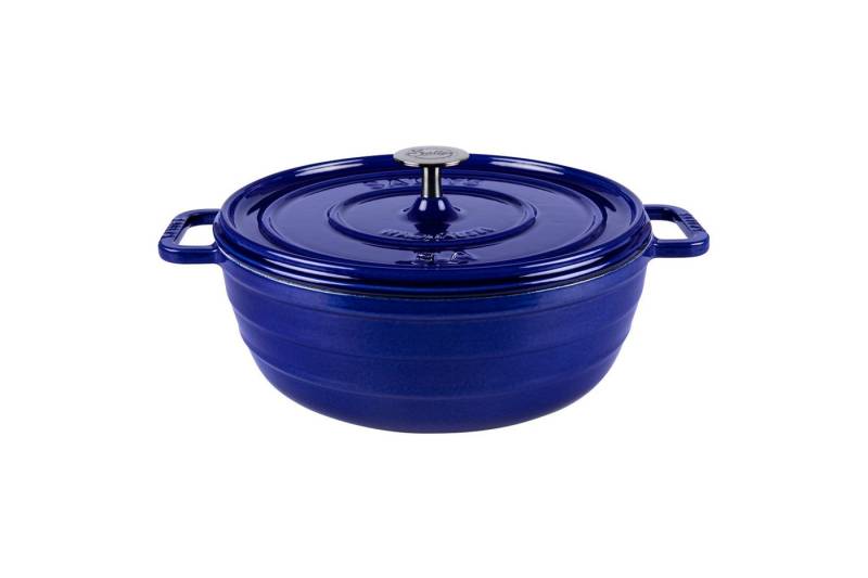 Sallys Schmortopf Vielseitiger Gusseisentopf ELA, ideal für Brot, Braten & Familienküche, Vollgusseisen mit hochwertiger Emaille-Beschichtung (inklusive Deckel, langlebig und ofenfest bis 250 °C), Gusseisentopf, Ø 29 cm / 5 l, Gusseisen mit Emaille, rund von Sallys