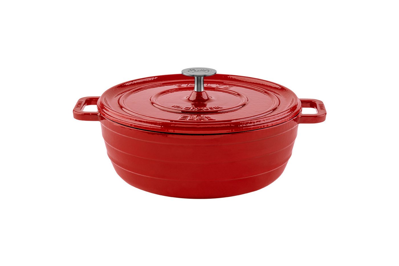 Sallys Schmortopf Vielseitiger Gusseisentopf ELA, ideal für Brot, Braten & Familienküche, Vollgusseisen mit hochwertiger Emaille-Beschichtung (inklusive Deckel, langlebig und ofenfest bis 250 °C), Gusseisentopf, Ø 29 cm / 5 l, Gusseisen mit Emaille, rund Sallys Schmortopf Vielseitiger Gusseisentopf ELA, ideal für Brot, Braten & Familienküche, Vollgusseisen mit hochwertiger Emaille-Beschichtung (inklusive Deckel, langlebig und ofenfest bis 250 °C), Gusseisentopf, Ø 29 cm / 5 l, Gusseisen mit Emaille, rund von Sallys