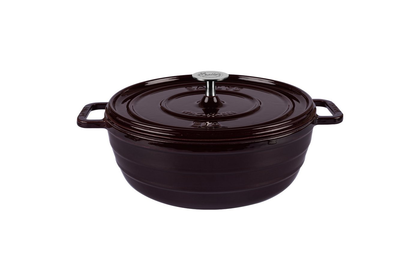 Sallys Schmortopf Vielseitiger Gusseisentopf ELA, ideal für Brot, Braten & Familienküche, Vollgusseisen mit hochwertiger Emaille-Beschichtung (inklusive Deckel, langlebig und ofenfest bis 250 °C), Gusseisentopf, Ø 29 cm / 5 l, Gusseisen mit Emaille, rund von Sallys