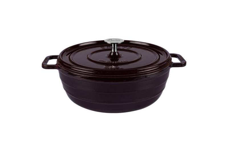 Sallys Schmortopf Vielseitiger Gusseisentopf ELA, ideal für Brot, Braten & Familienküche, Vollgusseisen mit hochwertiger Emaille-Beschichtung (inklusive Deckel, langlebig und ofenfest bis 250 °C), Gusseisentopf, Ø 29 cm / 5 l, Gusseisen mit Emaille, rund von Sallys