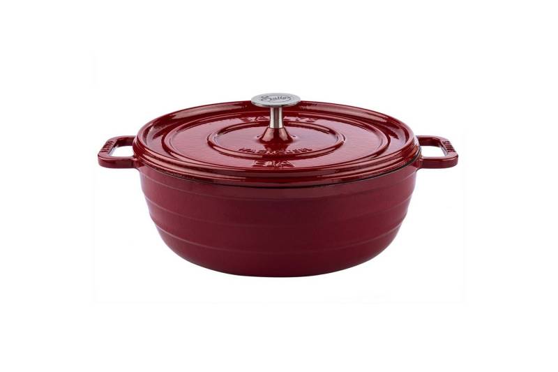 Sallys Schmortopf Vielseitiger Gusseisentopf ELA, ideal für Brot, Braten & Familienküche, Vollgusseisen mit hochwertiger Emaille-Beschichtung (inklusive Deckel, langlebig und ofenfest bis 250 °C), Gusseisentopf, Ø 29 cm / 5 l, Gusseisen mit Emaille, rund Sallys Schmortopf Vielseitiger Gusseisentopf ELA, ideal für Brot, Braten & Familienküche, Vollgusseisen mit hochwertiger Emaille-Beschichtung (inklusive Deckel, langlebig und ofenfest bis 250 °C), Gusseisentopf, Ø 29 cm / 5 l, Gusseisen mit Emaille, rund von Sallys