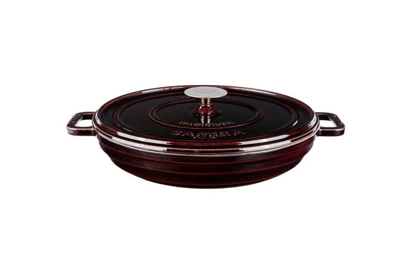 Sallys Schmortopf Hochwertiger Gusseisentopf Samira, 3L Bräter in Ø 32 cm, Vollgusseisen mit hochwertiger Emaille-Beschichtung (Schmortopf mit Deckel, flacher Bräter, gleichmäßige Wärmeverteilung, ofenfest bis 250 °C), ideal zum Schmoren, Braten & Backen Sallys Schmortopf Hochwertiger Gusseisentopf Samira, 3L Bräter in Ø 32 cm, Vollgusseisen mit hochwertiger Emaille-Beschichtung (Schmortopf mit Deckel, flacher Bräter, gleichmäßige Wärmeverteilung, ofenfest bis 250 °C), ideal zum Schmoren, Braten & Backen von Sallys