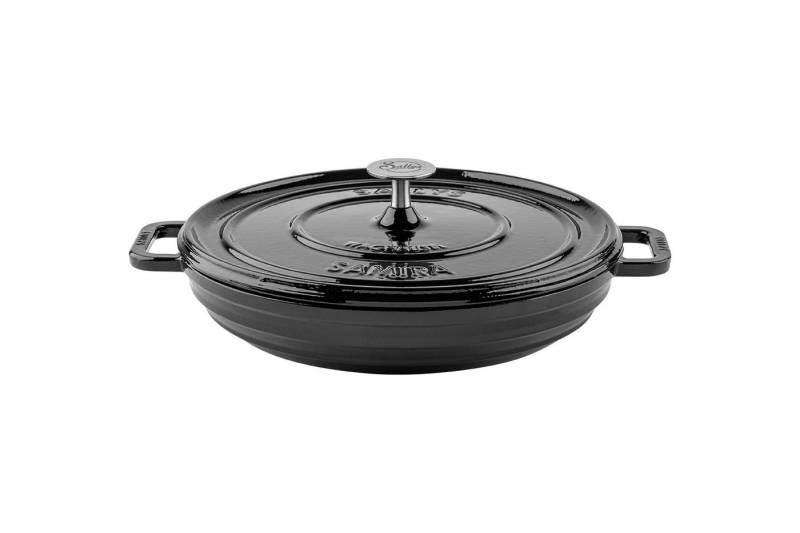 Sallys Schmortopf Hochwertiger Gusseisentopf Samira, 3L Bräter in Ø 32 cm, Vollgusseisen mit hochwertiger Emaille-Beschichtung (Schmortopf mit Deckel, flacher Bräter, gleichmäßige Wärmeverteilung, ofenfest bis 250 °C), ideal zum Schmoren, Braten & Backen Sallys Schmortopf Hochwertiger Gusseisentopf Samira, 3L Bräter in Ø 32 cm, Vollgusseisen mit hochwertiger Emaille-Beschichtung (Schmortopf mit Deckel, flacher Bräter, gleichmäßige Wärmeverteilung, ofenfest bis 250 °C), ideal zum Schmoren, Braten & Backen von Sallys