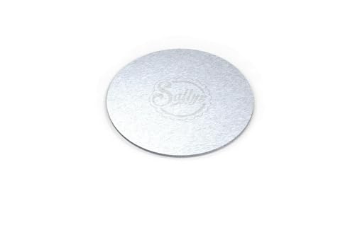 Sallys Cake Boards Silber 4 mm Stärke Aus stabilem leichten Karton mit lebensmittelecher Aluminiumbeschichtung - Kuchenunterlage, Tortenunterlage, Tortenplatten, Cakeboard (Ø 20 cm) von Sallys