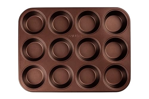 Sallys Muffinform für 12 Muffins 27 x 35 x 3,3 cm - spezielle Antihaftbeschichtung (PFAS- und PTFE-frei) von Sallys