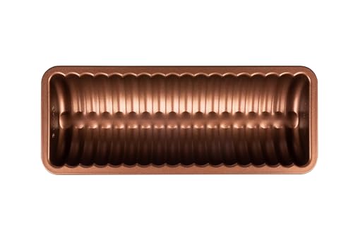 Sallys Rehrückenform 32 cm x 12,5 cm x 4,5 cm mit spezieller Antihaftbeschichtung (PFAS- und PTFE-frei, PFOA frei) - für Rehrücken oder Ciabatta, Backform von Sallys