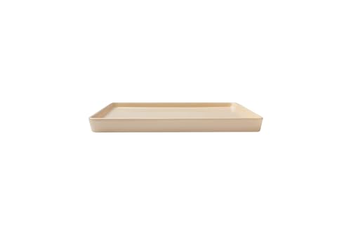Sallys Servierplatte quadratisch 25 x 25 cm aus hochwertigem, widerstandsfähigem Porzellan - Servierteller (Dessert Beige) von Sallys