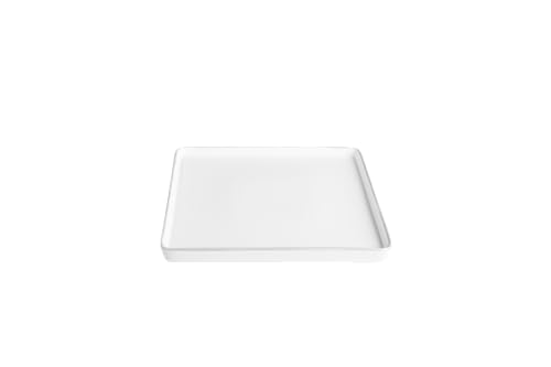 Sallys Servierplatte quadratisch 25 x 25 cm aus hochwertigem, widerstandsfähigem Porzellan - Servierteller (Weiß) von Sallys