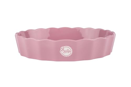 Sallys Stoneware Ofenform oval 36,5 x 27,5 cm x 7,5 cm - Auflaufform aus natürlichen Materialien, kratz- und schnittfest (Ruby Rose) von Sallys
