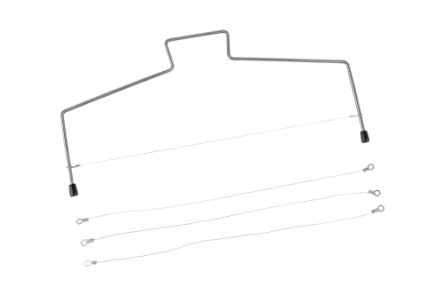 Sallys Tortenschneider aus hochwertigem Edelstahl - 40 cm Schnittbreite, rostfrei und spülmaschinengeeignet, höhenverstellbar inkl. 4 Schneidedrähte Sallys Tortenschneider aus hochwertigem Edelstahl - 40 cm Schnittbreite, rostfrei und spülmaschinengeeignet, höhenverstellbar inkl. 4 Schneidedrähte von Sallys