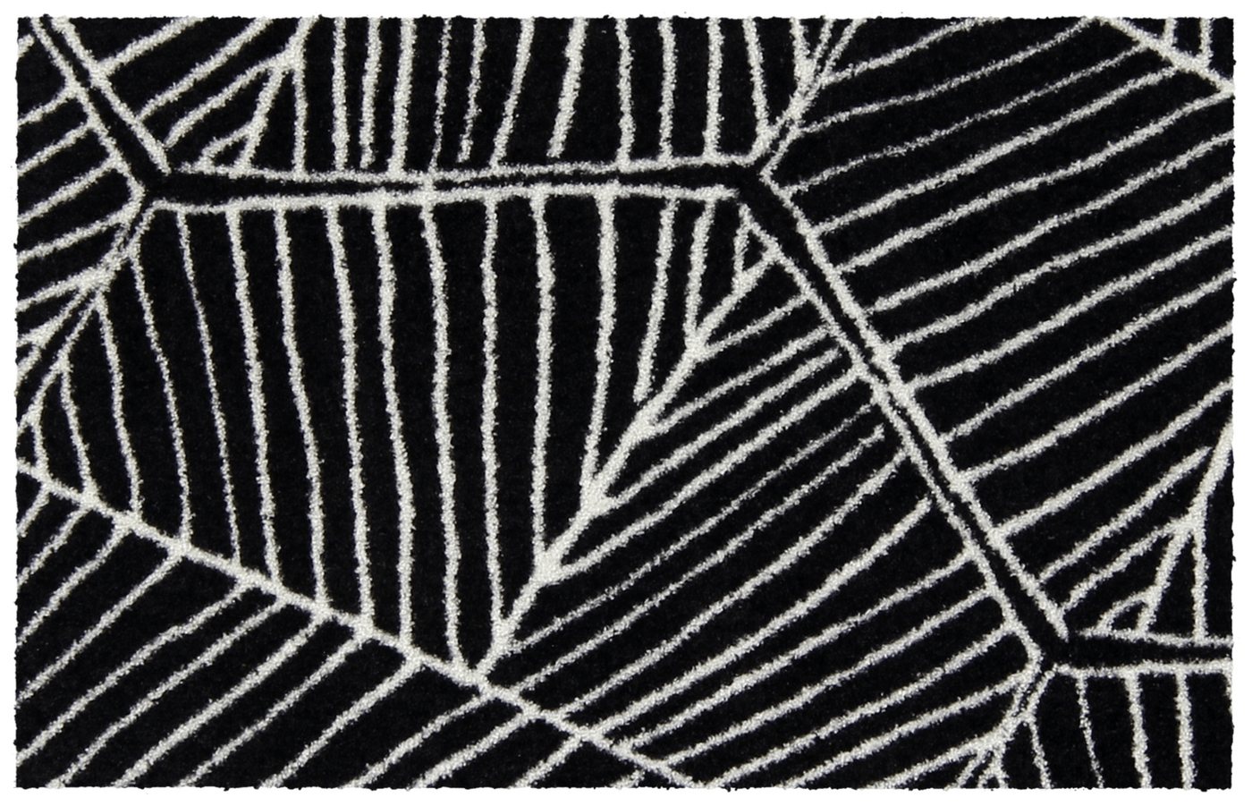 Fußmatte Salonloewe ANDERS BLACK-WHITE Fußmatte Wohnmatte 45 x 70 cm, Salonloewe, rechteckig, Höhe: 7 mm, In- und Outdoor, waschbar bei 40° Grad in der Waschmaschine und trocknergeeignet von Salonloewe