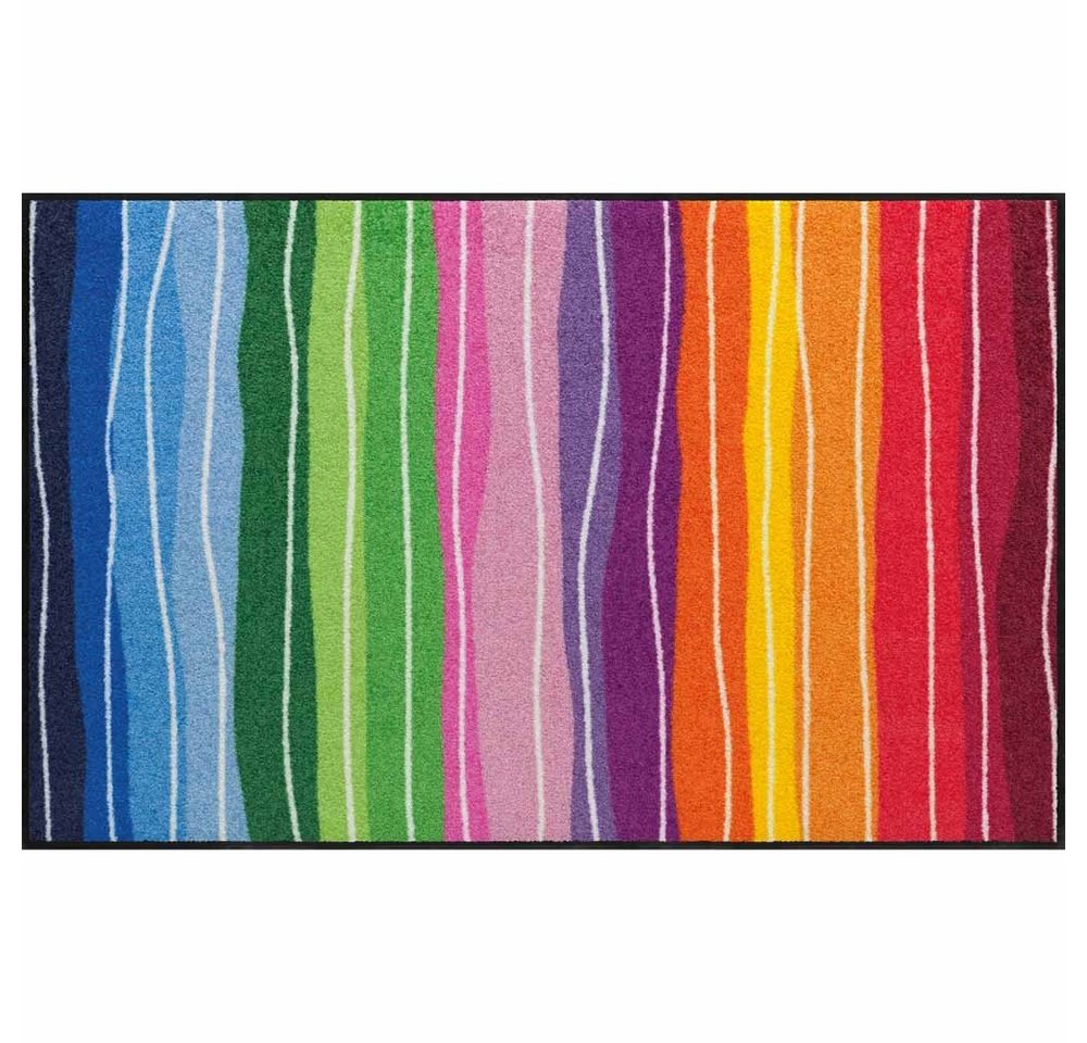 Läufer WAVY LINES Bunt 075x120 cm, Salonloewe, Rechteckig, Höhe: 750 mm von Salonloewe