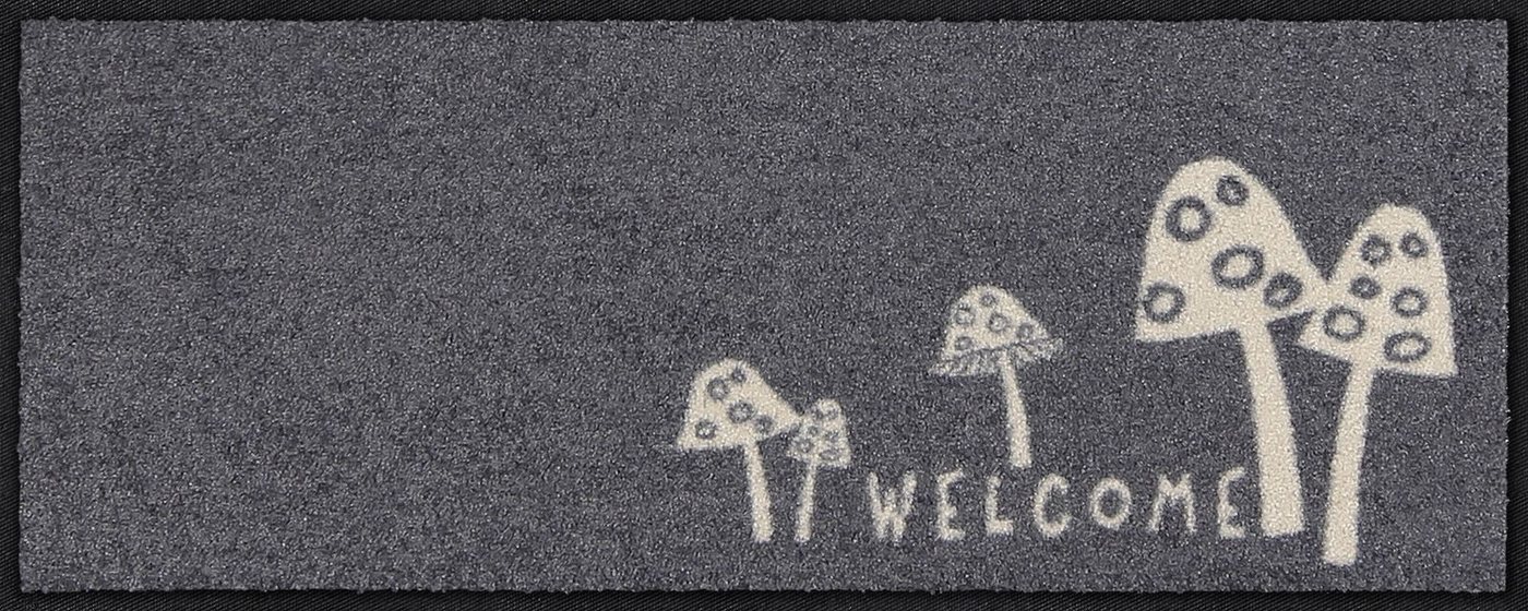 Fußmatte, Salonloewe, 30 x 75 cm, Salonloewe WELCOME MUSHROOMS Fußmatte 30 x 75 cm von Salonloewe