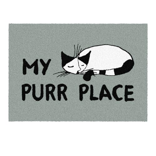 Salonloewe Akzente Fußmatte waschbar My Purr Place 50x70 cm Sauberlaufmatte, Fußabtreter außen, Motiv-Fußnatte, Wohnmatte Salonloewe Akzente Fußmatte waschbar My Purr Place 50x70 cm Sauberlaufmatte, Fußabtreter außen, Motiv-Fußnatte, Wohnmatte von Salonloewe